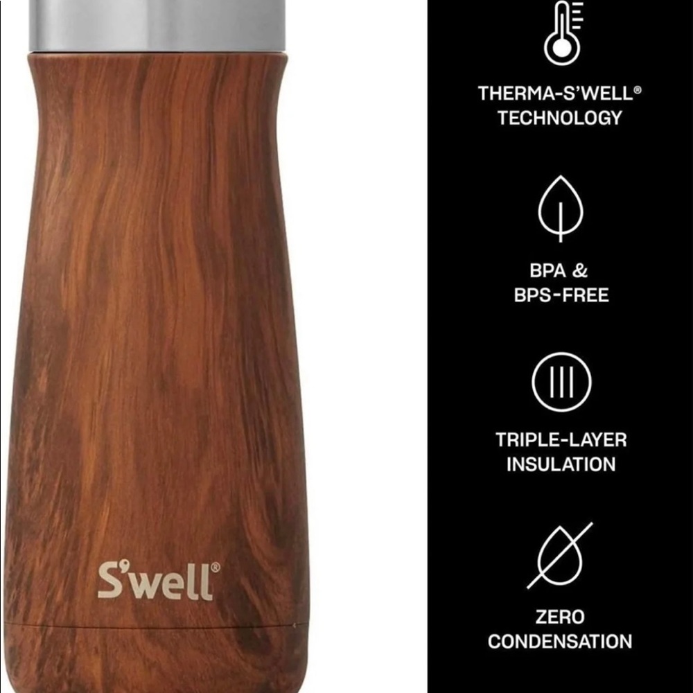 16oz Swell Teakwood Traveler